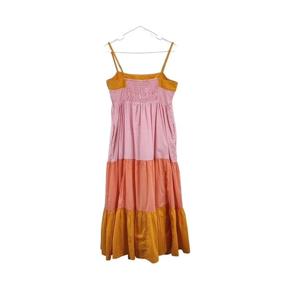 J. Crew Pink and Orange Tiered Maxi Sundress - Picture 5 of 6